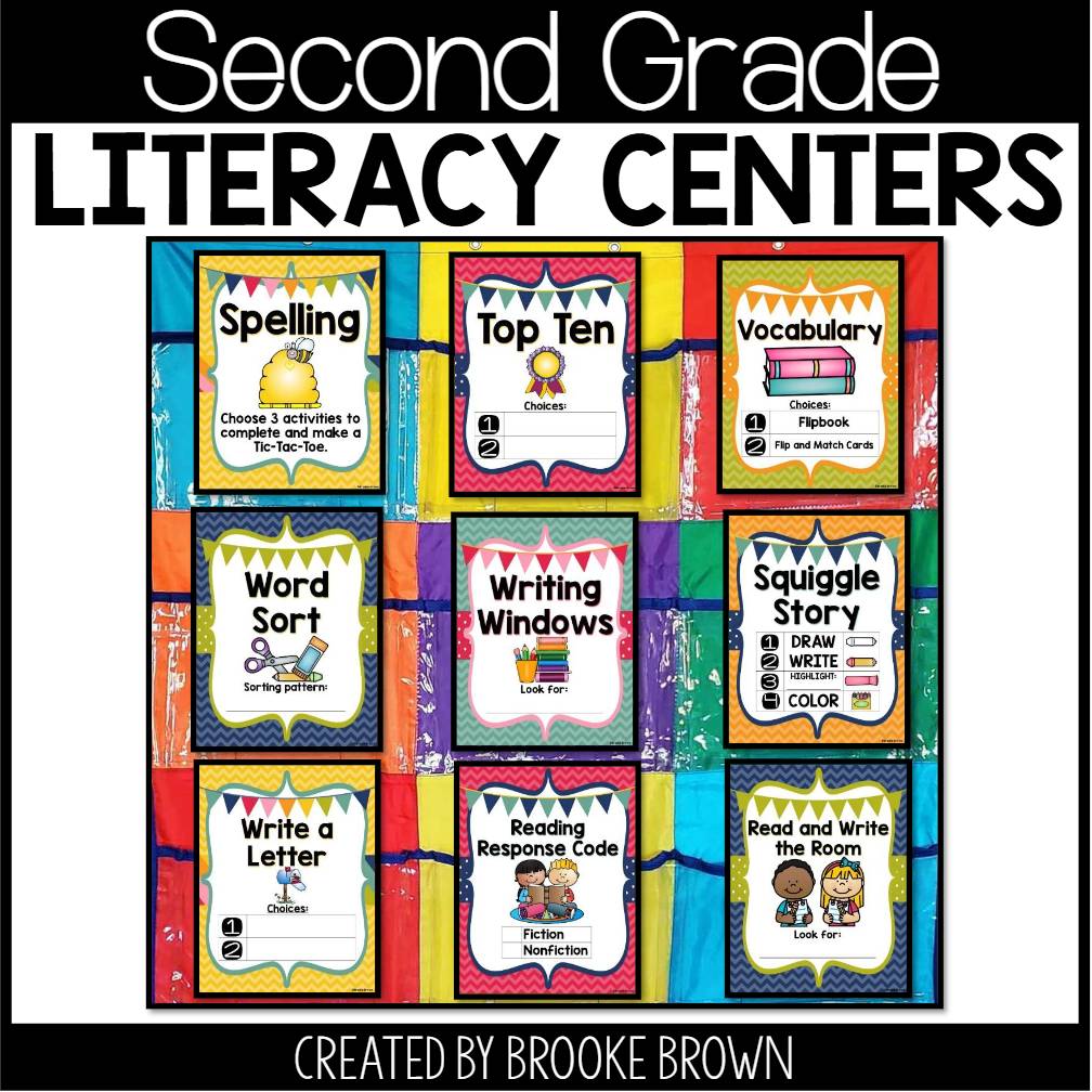 Second Grade Literacy Centers Made EASY! - Low Prep 2nd Grade Literacy Stations