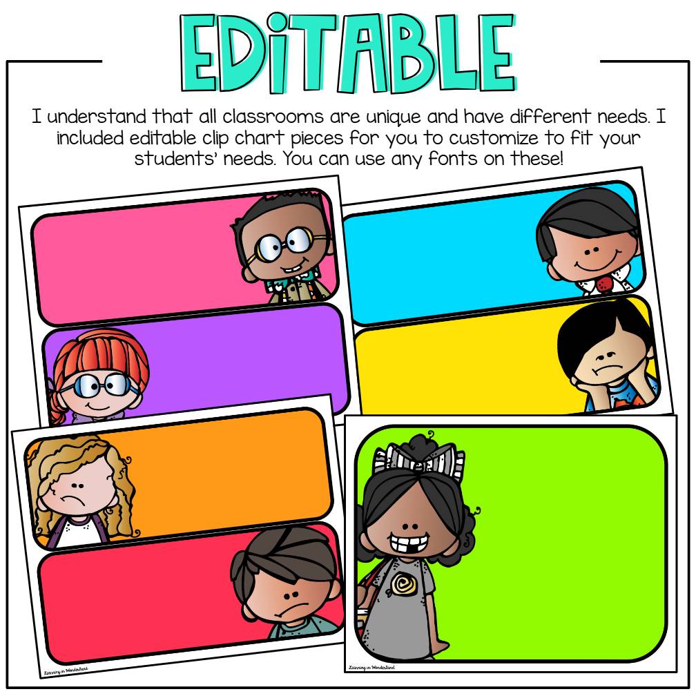Behavior Chart | Editable Clip Chart | Classroom Management