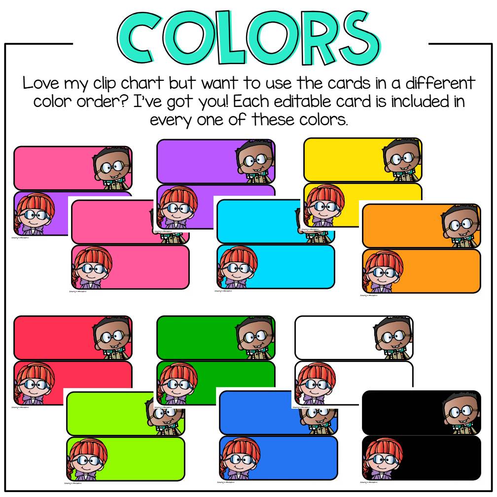 Behavior Chart | Editable Clip Chart | Classroom Management