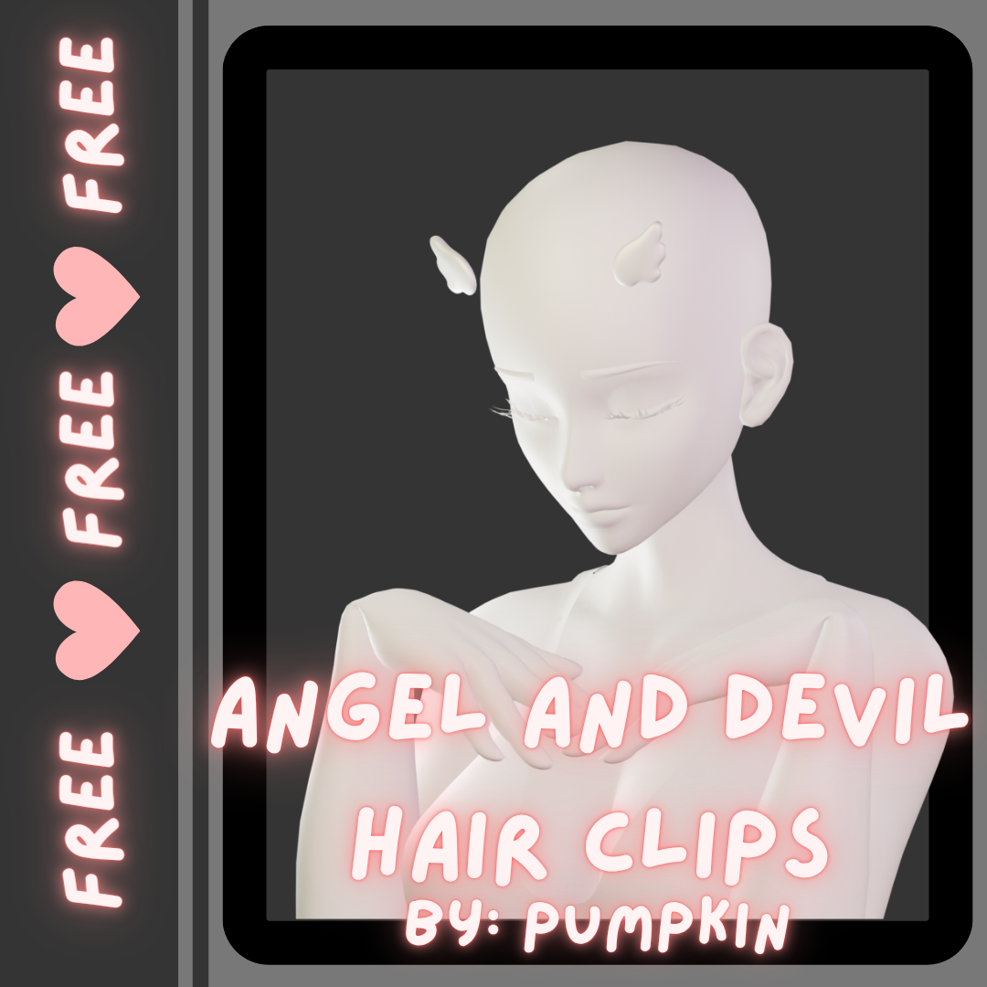 ⌇･:⺌Angel and Devil Hair Clips⺌:･⌇