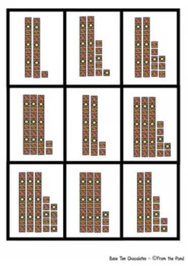 Valentine's Day Place Value Activity | Base Ten Block Matching Game