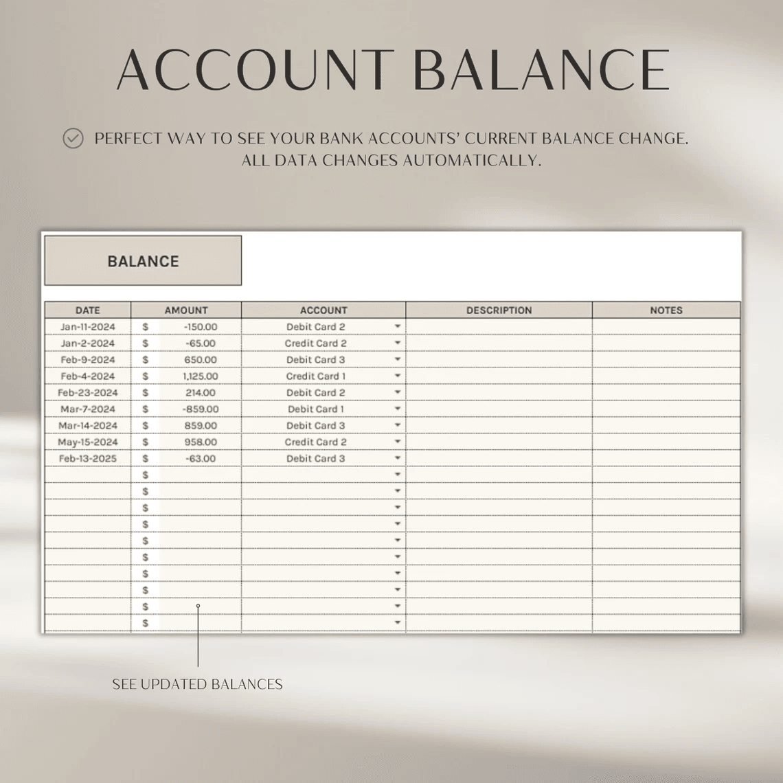 Income and Expenses Spreadsheet Template for Google Sheets and Excel – Budget tracker with income log, expense log, cash flow charts, and annual summary dashboard