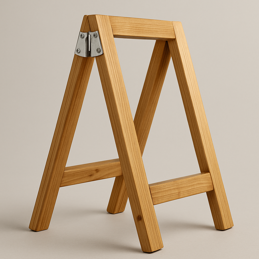 DIY Wooden A-Frame with Metal Hinges