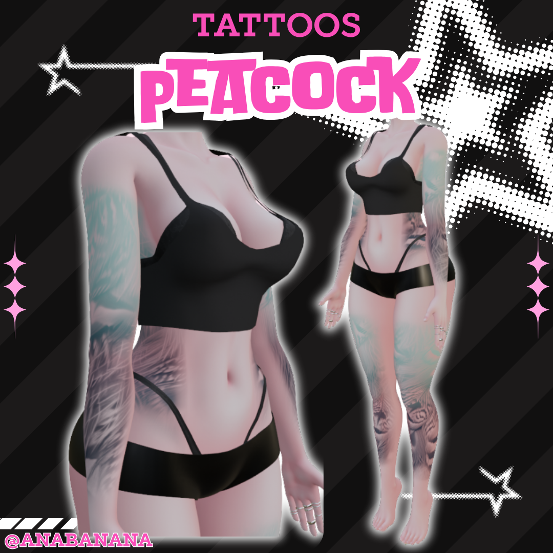 🦚 Peacock Tatts | Vrbase Egirl