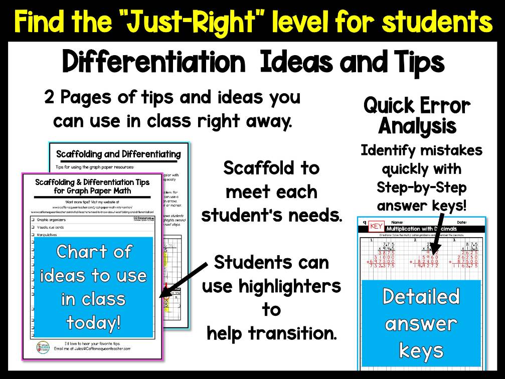 Multiplying Decimals with 2-Digit and 3-Digit Standard Algorithm on Graph Paper