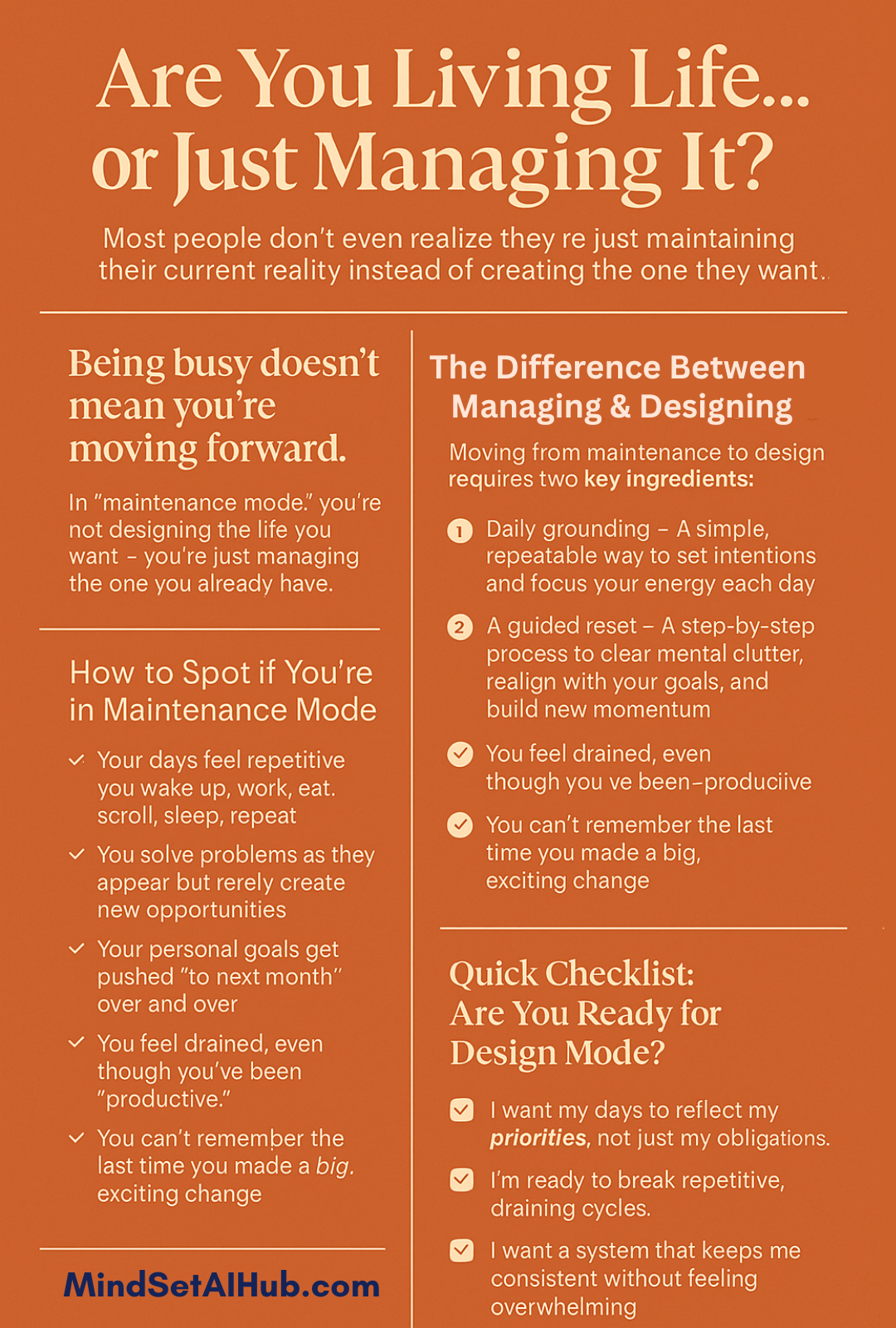 Are you living life or just managing if