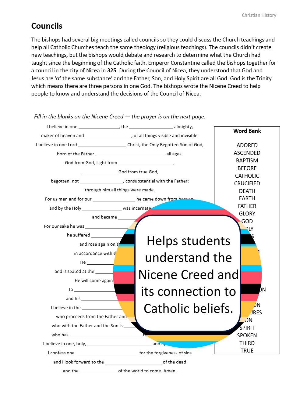 Catholic Church History An Overview Church Councils and the Nicene Creed