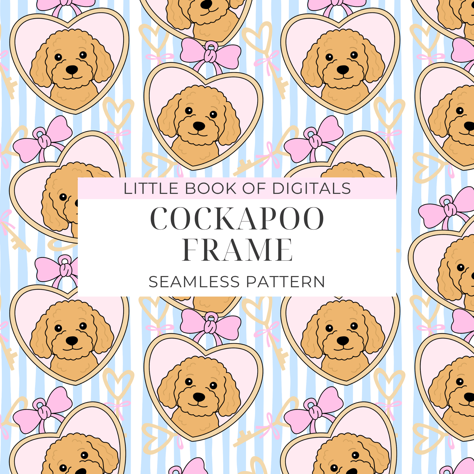 Cockapoo Frame Seamless Pattern (Includes 3 Coordinating Designs) - Payhip