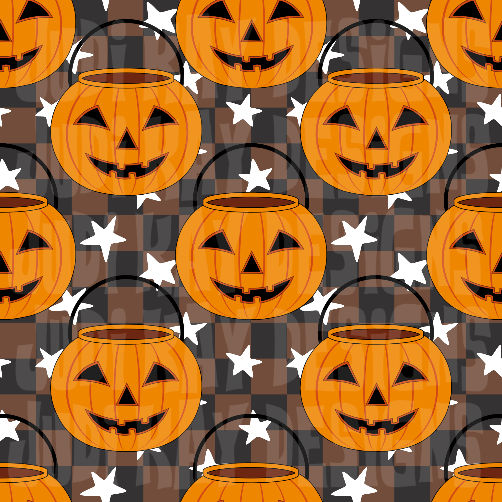 Pumpkin checkered seamless - Payhip