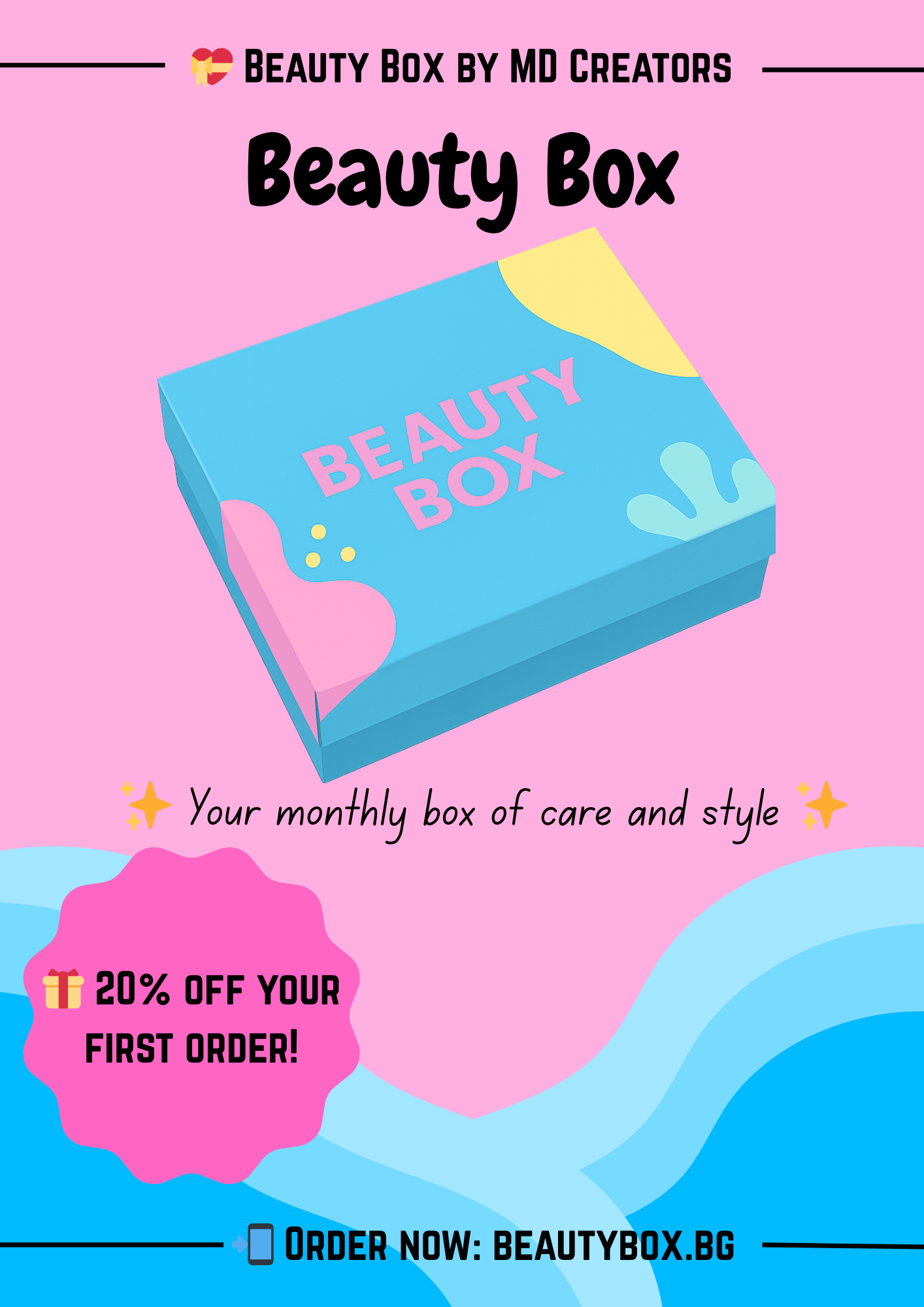 Beauty Box – Your Monthly Box of Care and Style - Editable in Canva ...