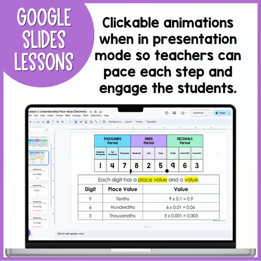 Place Value Lessons and Guided Notes  Decimals  5th Grade Math  5.NBT.1
