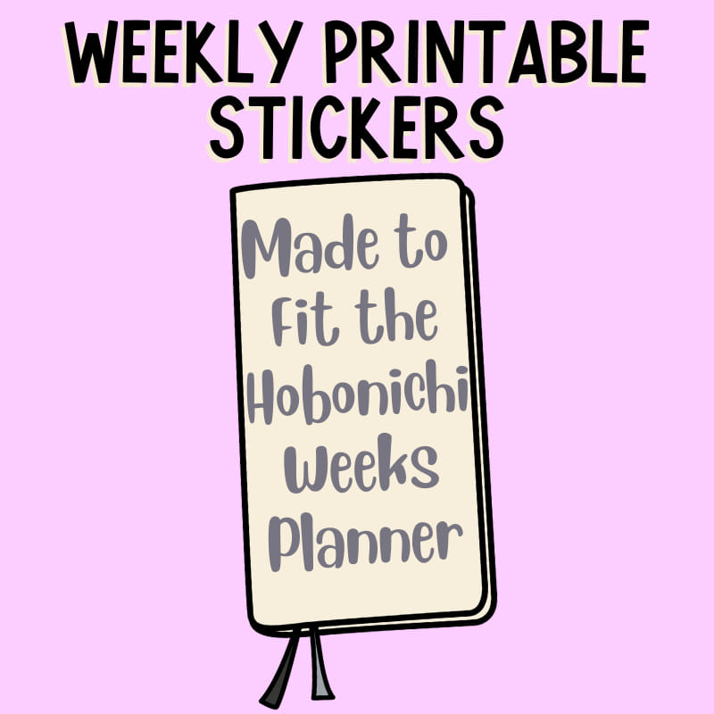 One Week Process Sticker A Planner Life Stickers - Hobo Weeks Printable Stickers