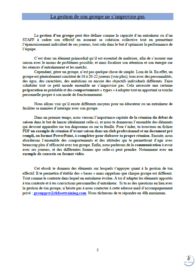 Limportance de la gestion de groupe