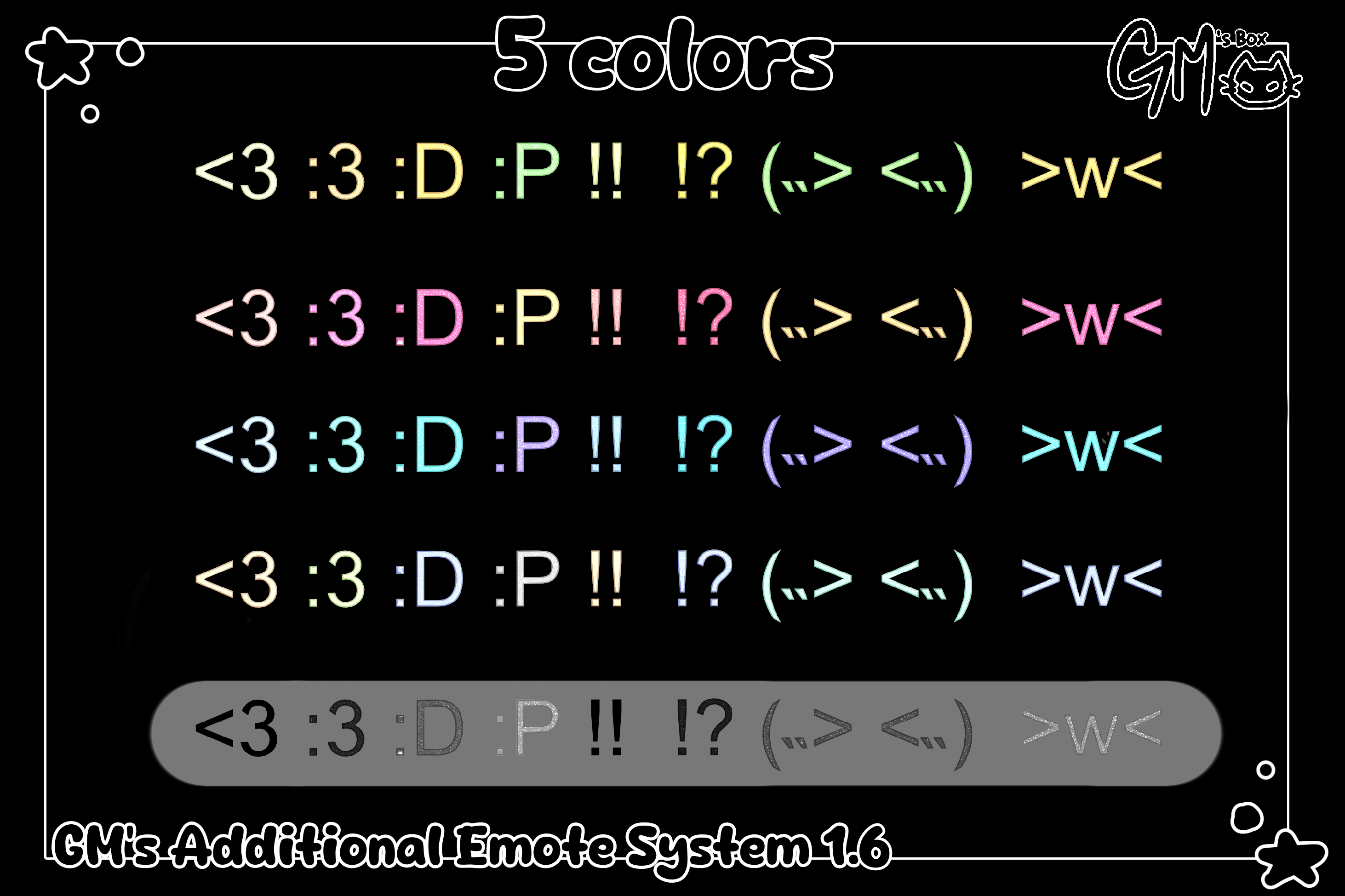 Emote Texture Unity GM's Additional Emote System 1.6 Kaomoji Edition Add in Unity OR ...