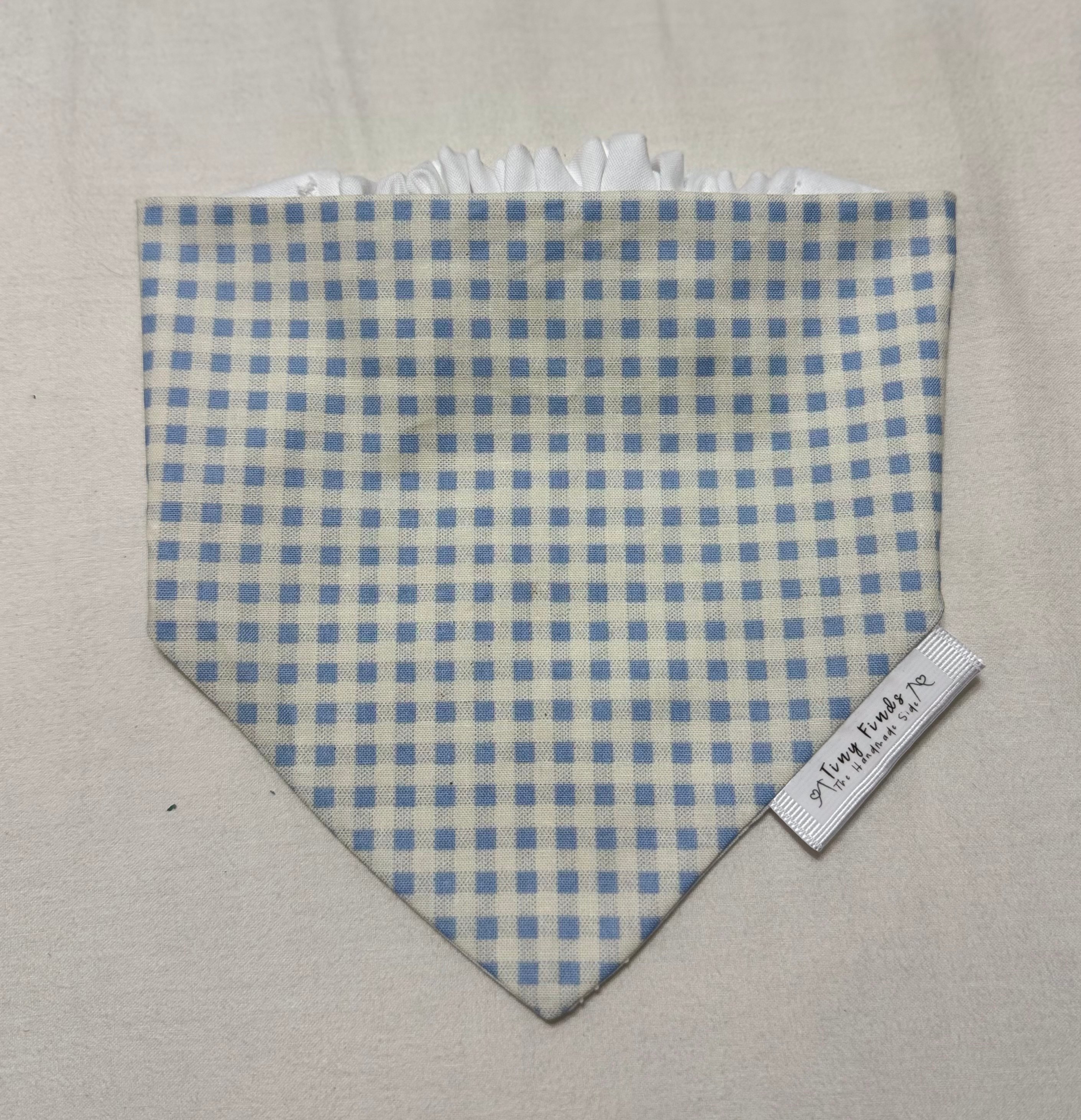 Blue Gingham Scrunchie Bandana - Payhip