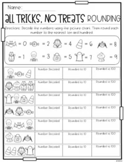 Third Grade Halloween Math and Reading Worksheets  Halloween Packet