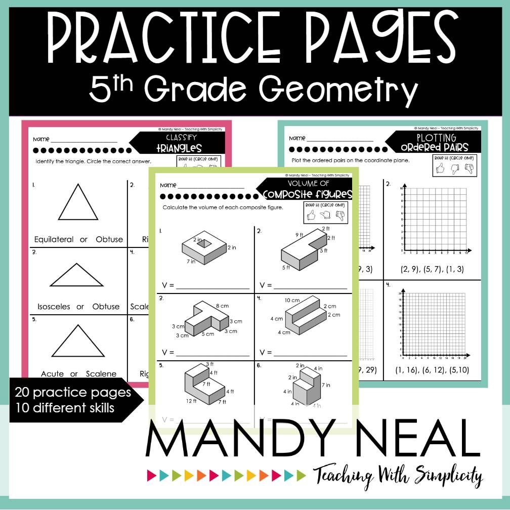 Fifth Grade Geometry Worksheets | Printable
