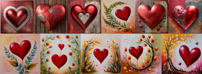 107 Ai Art Heart Images Collection