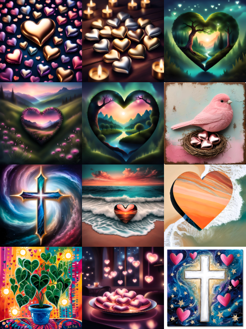 44 AI-Generated Love & Heart-Themed Art Designs