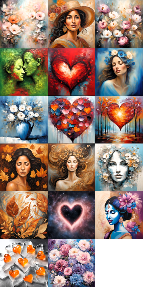 AI-Generated Love & Heart-Themed Art Designs
