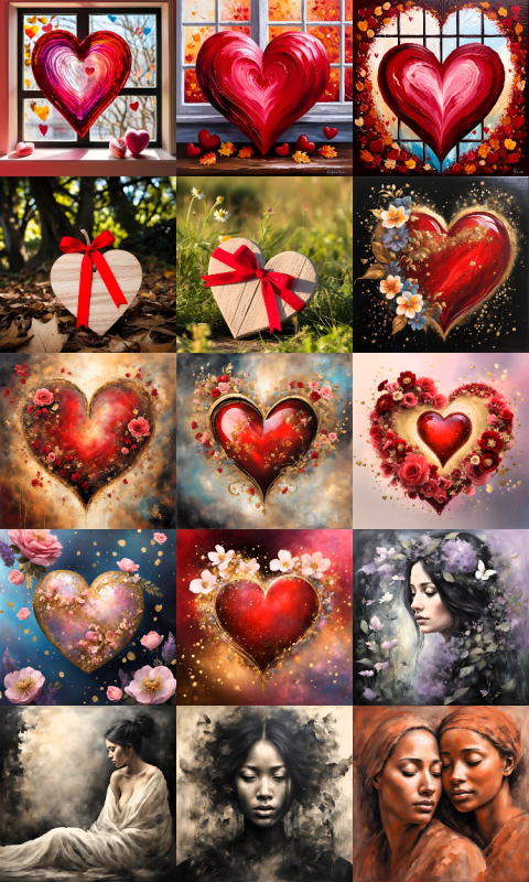 AI-Generated Love & Heart-Themed Art