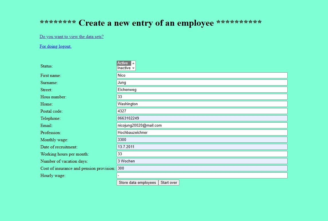 Staff management program for a company - Payhip