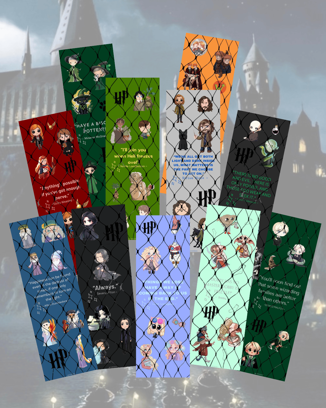 The Magic Bookmark Collection – Set of 11 Harry Potter-Inspired Designs ...