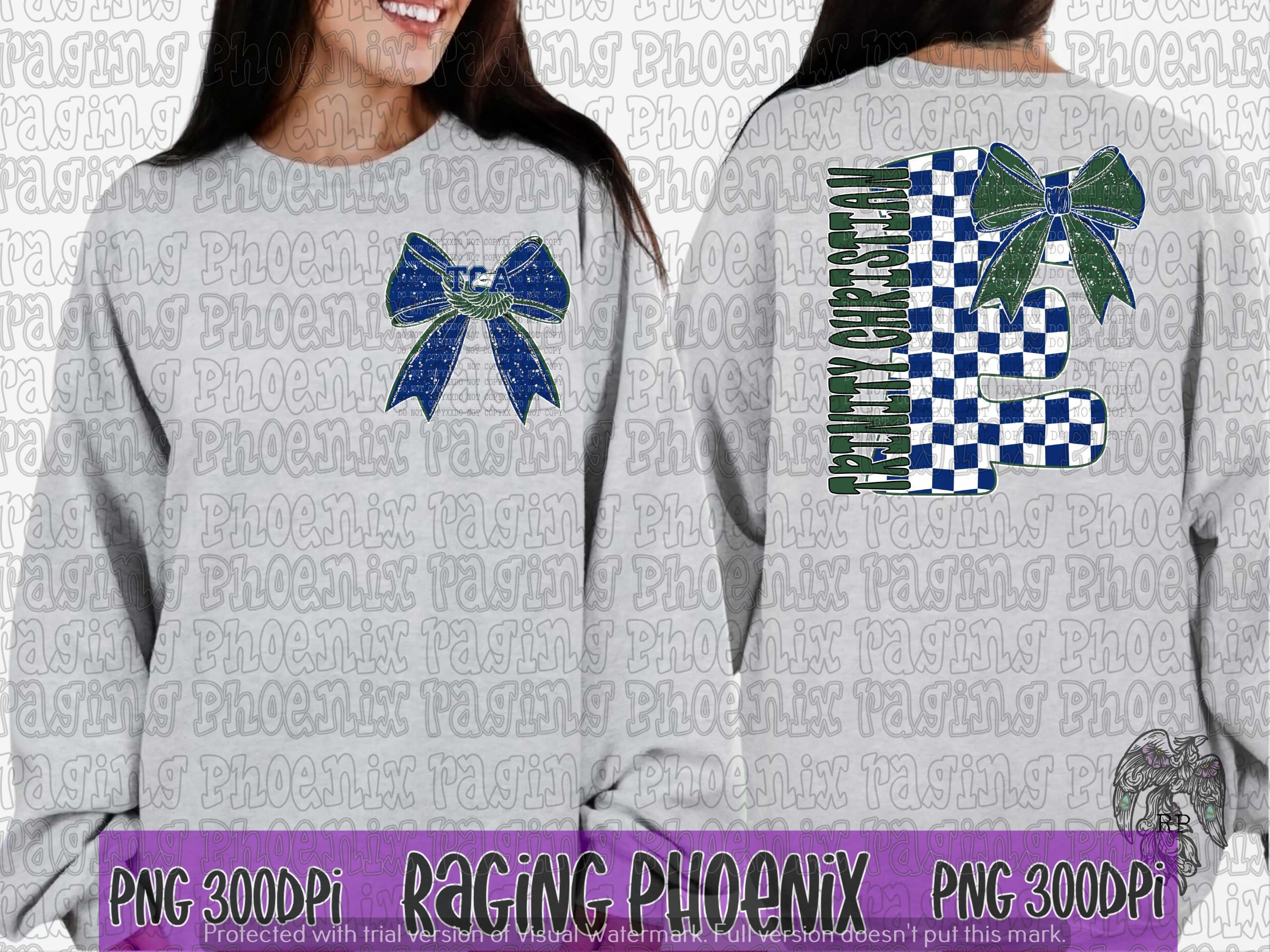 TRINITY CHRISTIAN EAGLES-CHECK BOW INITIAL CBI64 - Payhip