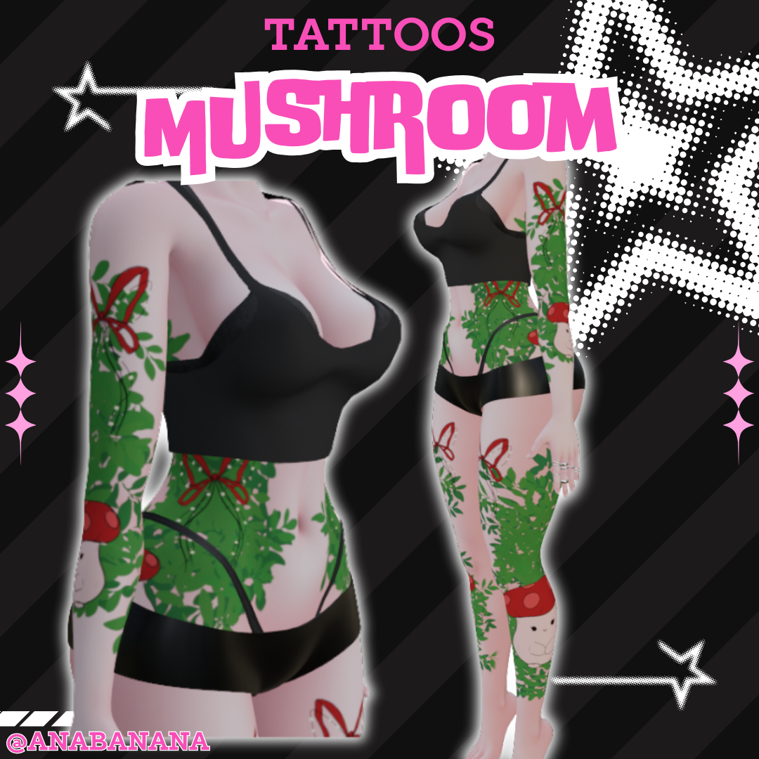 🍄 Mushroom Tatts | Vrbase Egirl