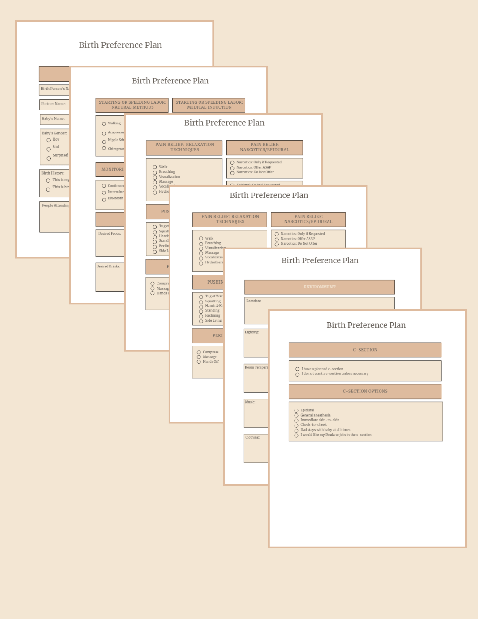 Birth Preference Checklist Template - Payhip