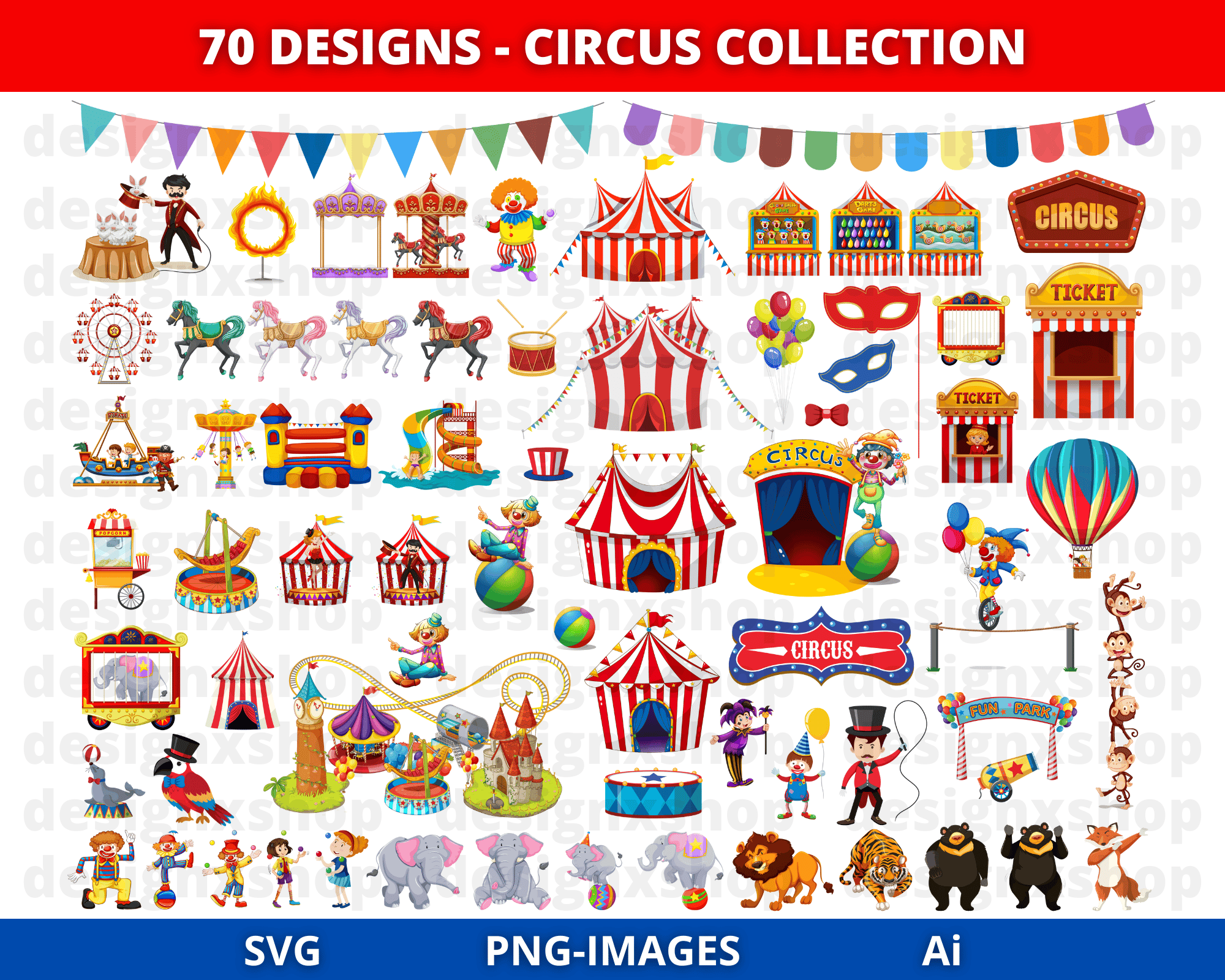 Circus clipart, circus printable , circus PNG and SVG, Carnival Clip ...