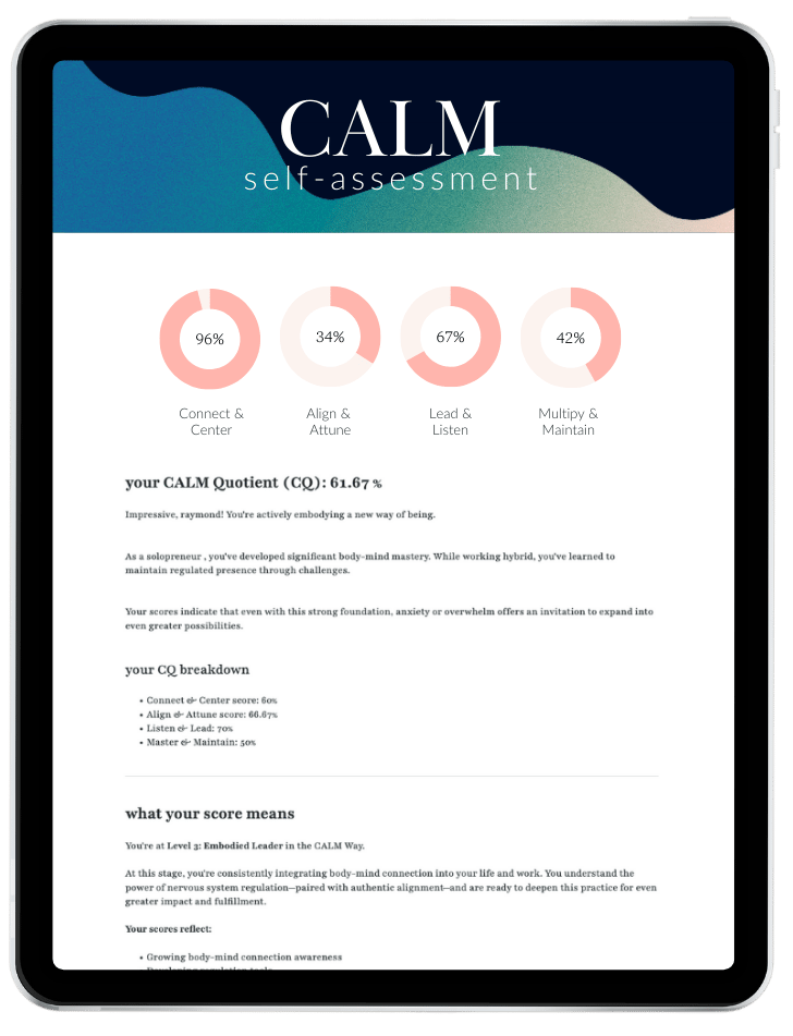 calm self-assessment