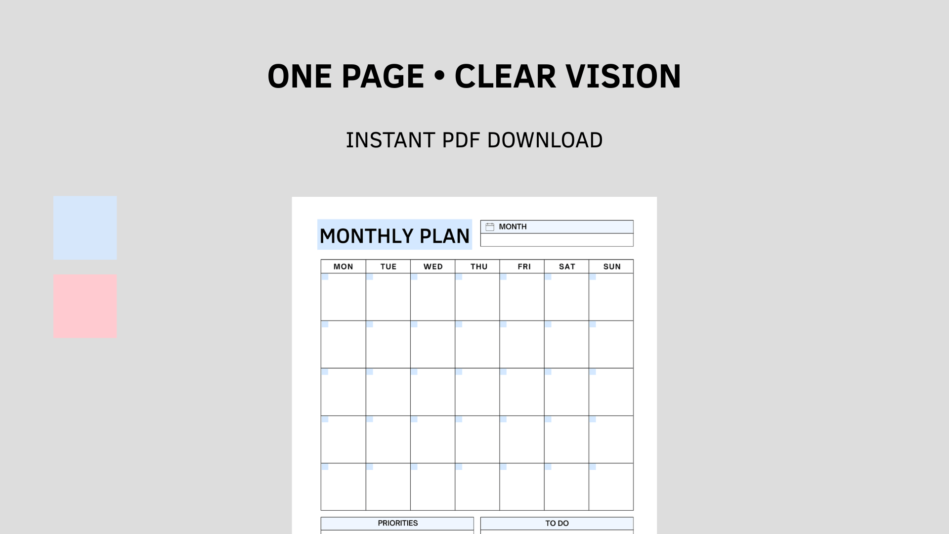 Monthy Plan.pdf Monthly Planner | Printable PDF - Payhip