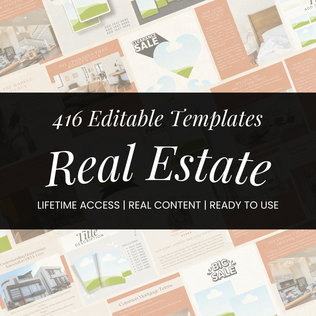 416 Ready To Use Editable Templates for Real Estate Agents - Payhip