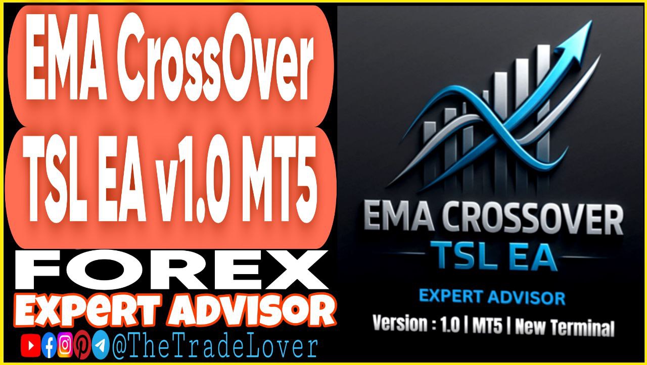 EMA Crossover TSL EA v1.0 MQ5 Source Code (Works on Build 5120 ) | Forex Robot | MT5 Expert Advisor