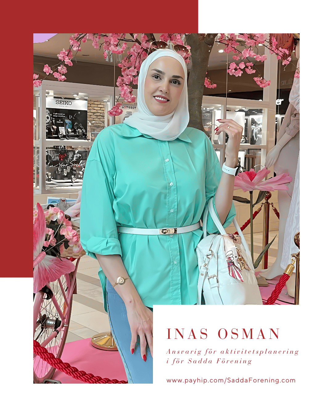 Jag brinner för att stötta människor med särskilda behov och skapa gemenskap  — Inas Osman / Ansvarig för aktivitetsplanering i för Sadda Förening - جمعية صدى