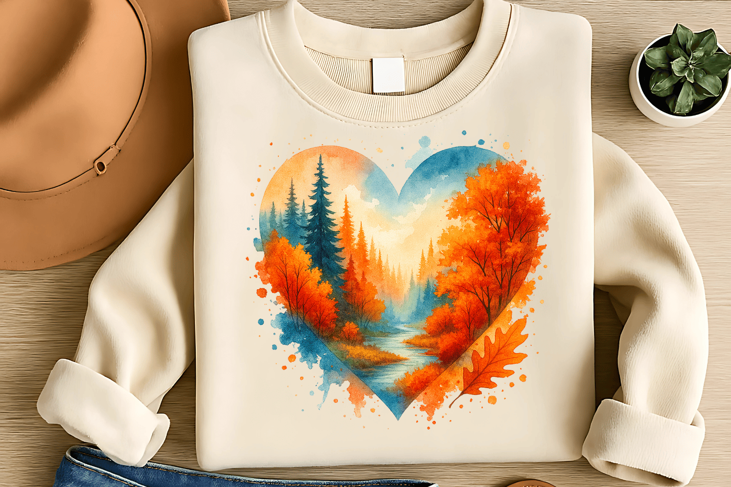 Sentimental Autumn Autumn Heart Sublimation PNG – Warm Fall Heart Clipart for T-Shirts ...