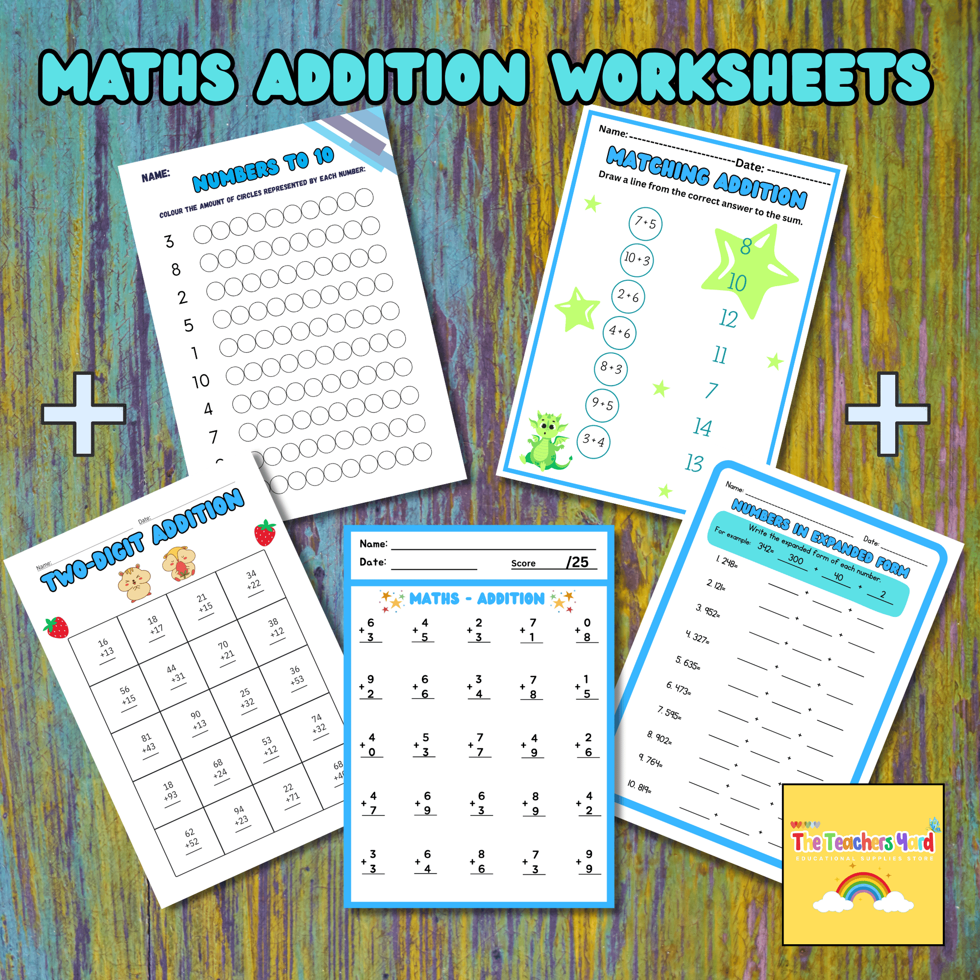 Maths Addition worksheets pack aged 6 - Payhip