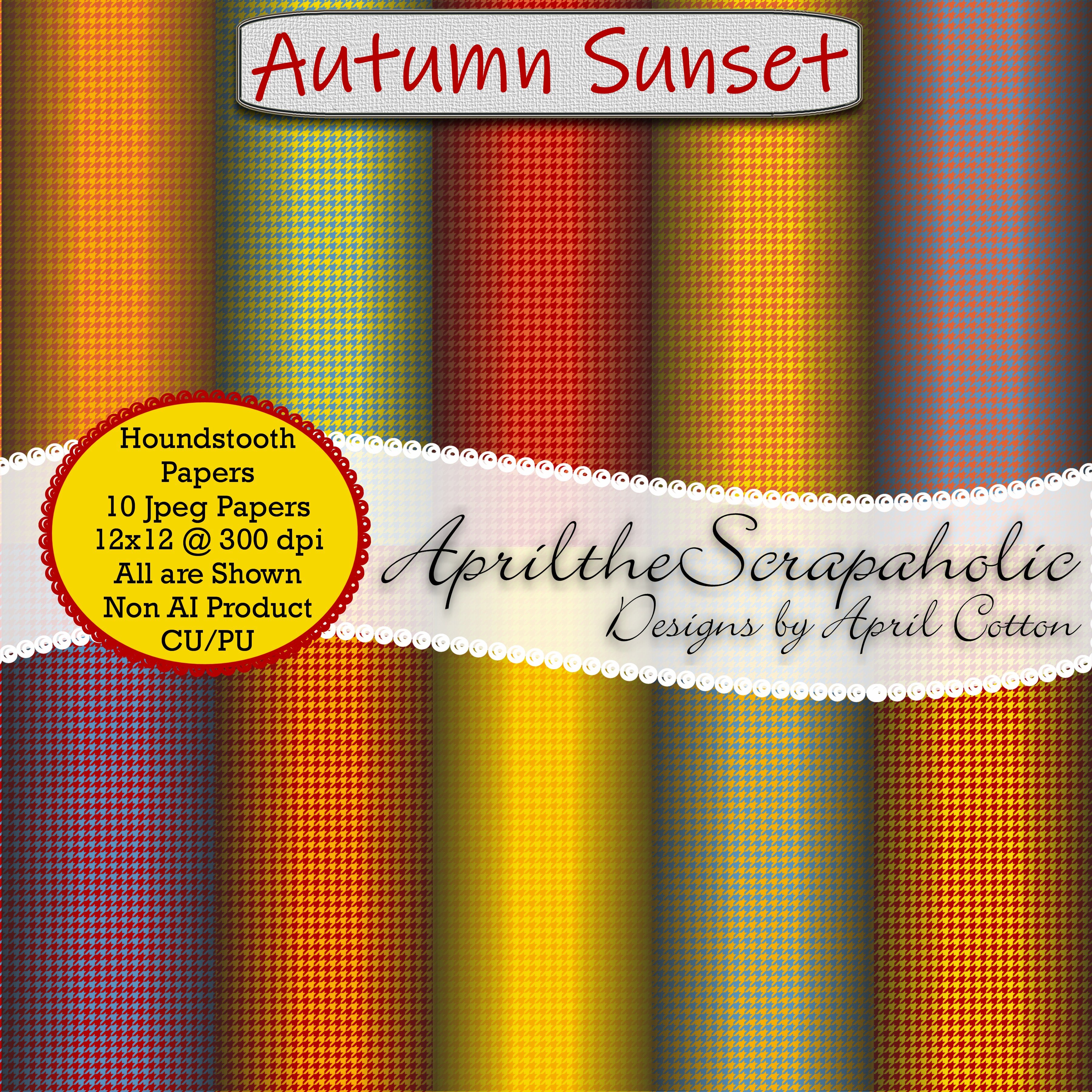 Autumn Sunset - Houndstooth Papers - Payhip