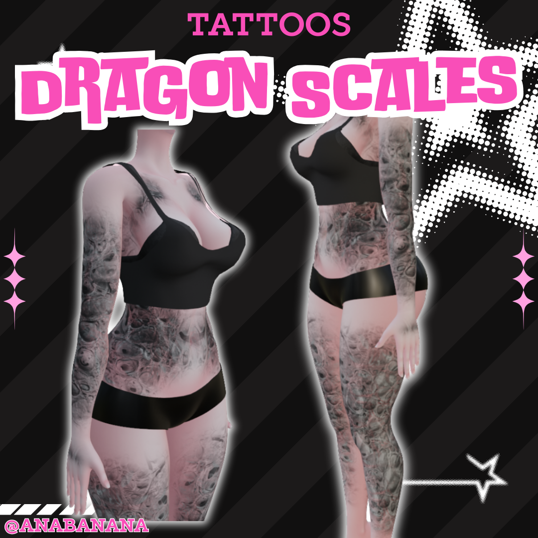 🐉 Dragon Scales Tatts | Vrbase Egirl