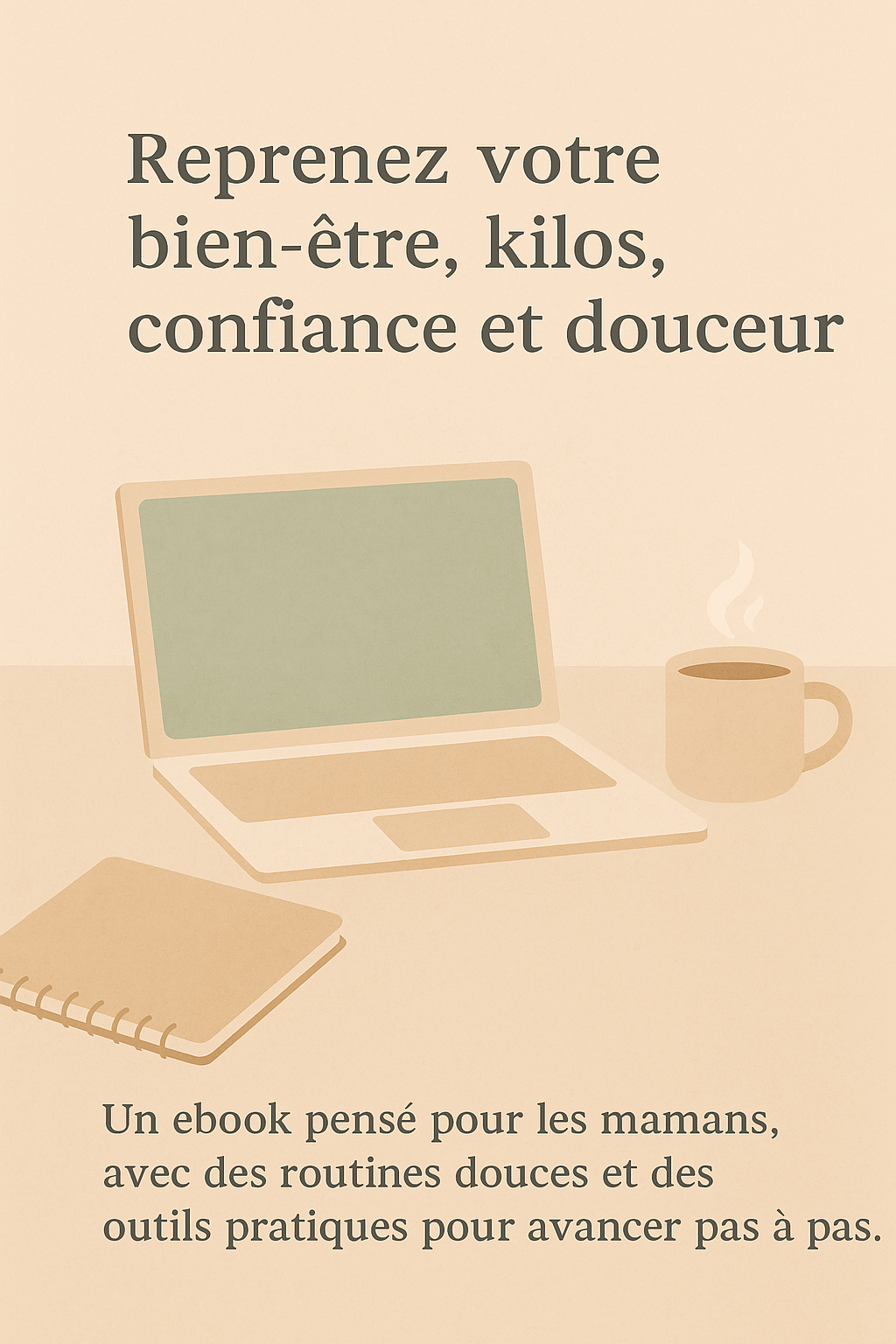 couverture représentant le ebook "reprenez votre bien-être" par Manon bouillot, routines douces et outils pratiques pour mamans