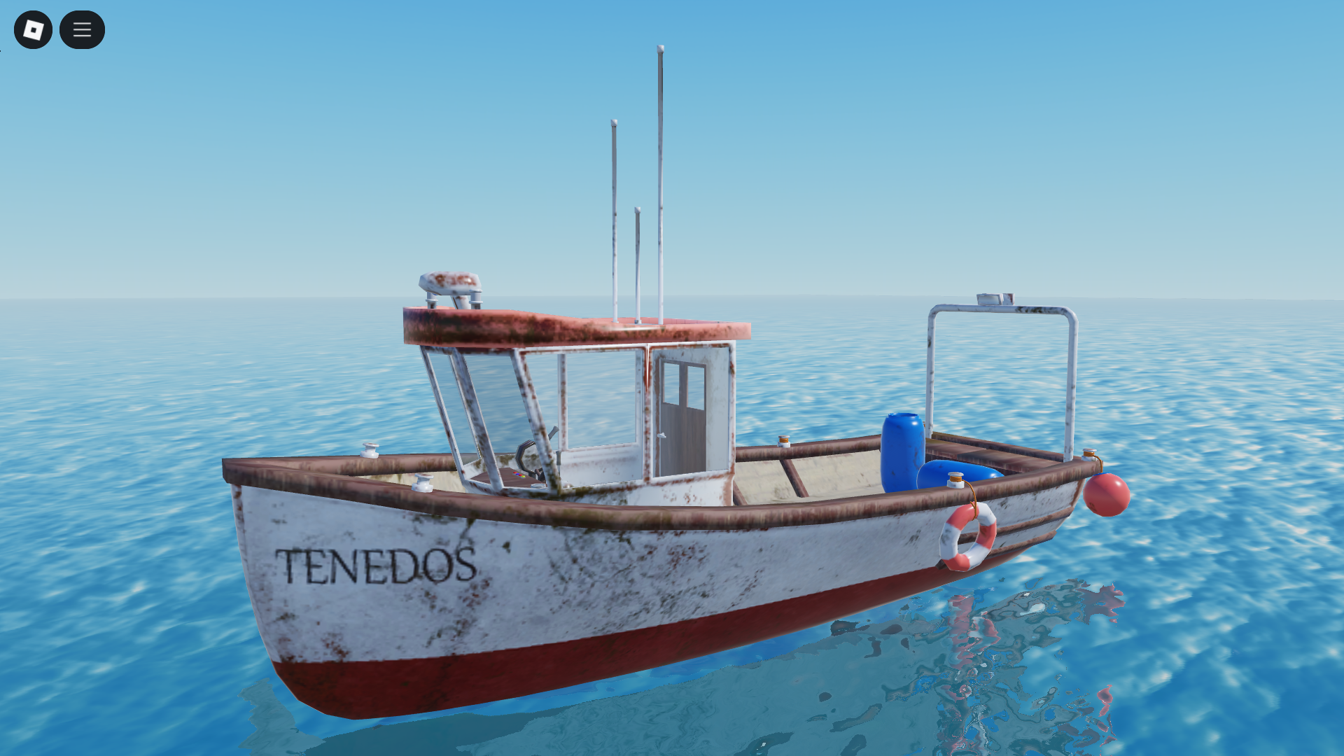Old Rusty Fisher Boat – Driveable Roblox Fishing Vessel