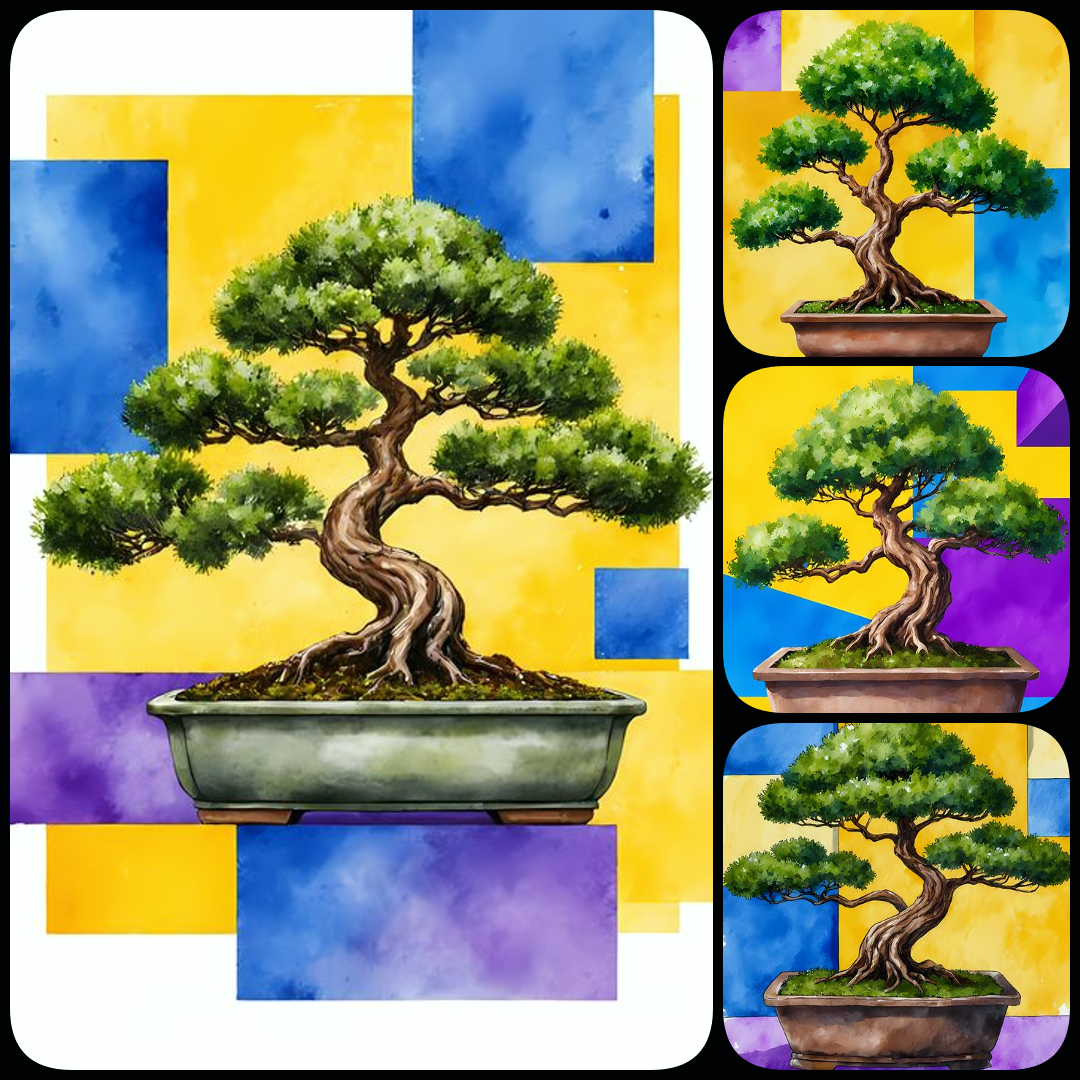 abstract art digital bundle, vibrant digital art, watercolor bonsai tree, bee purple iris art, yellow rose abstract, geometric abstract background, digital download art, printable wall art, bold abstract images, fashion textile design art, social media gr