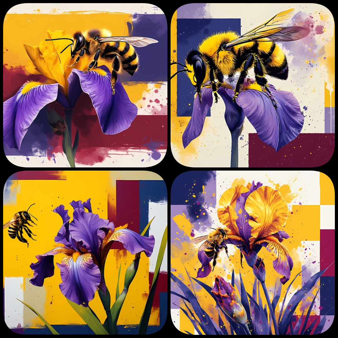 abstract art digital bundle, vibrant digital art, watercolor bonsai tree, bee purple iris art, yellow rose abstract, geometric abstract background, digital download art, printable wall art, bold abstract images, fashion textile design art, social media gr