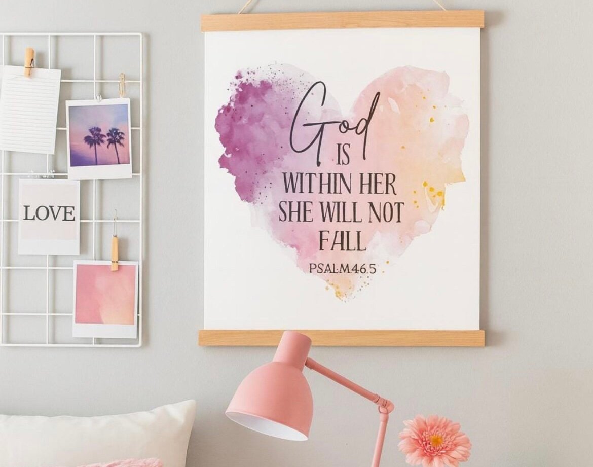God Is Within Her She Will Not Fall - Psalm 46:5 | Christian Wall Art ...