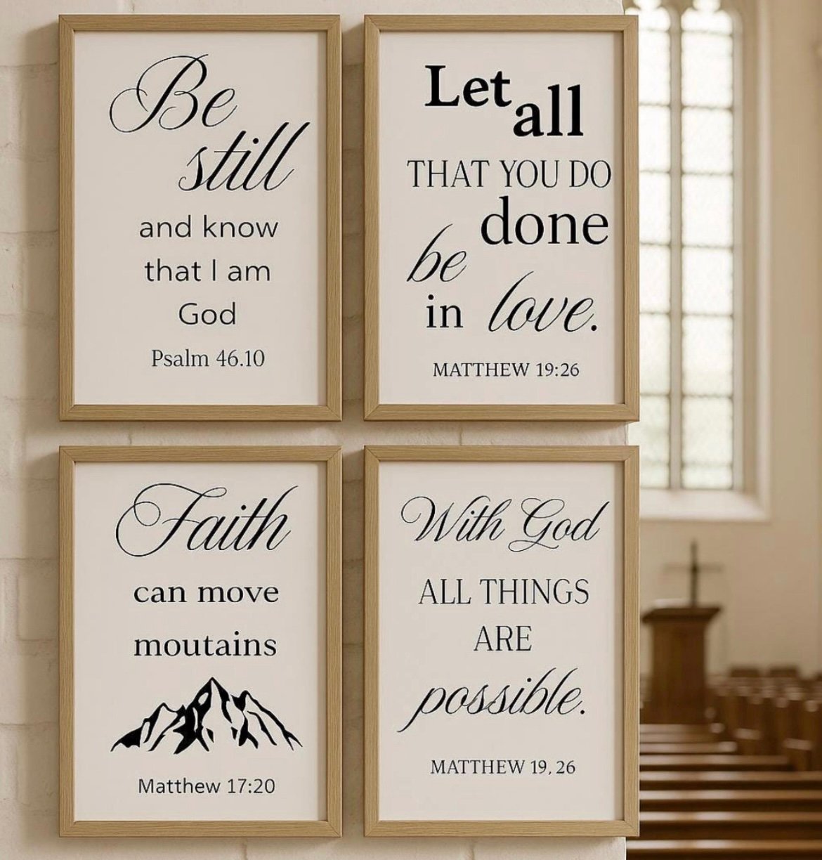 Bible Verse Wall Art Set: Christian Scripture Prints (Digital Download ...