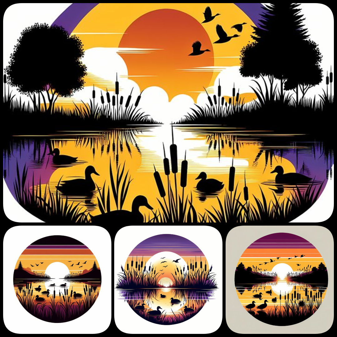 autumn nature clipart, yellow landscape PNG, fall lake illustration, watercolor autumn trees, golden hour digital art, yellow toned nature prints, high resolution autumn art, painterly forest scenes, sunset over lake art, minimal color landscape PNGs, fal