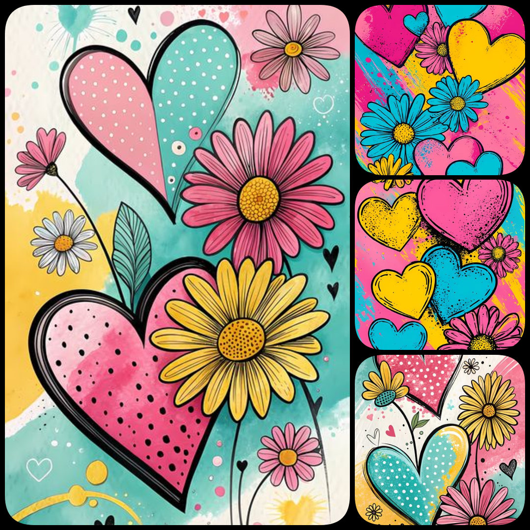 yellow heart PNG, sunflower digital art, pop art heart wallpaper, alcohol ink heart design, vintage yellow flower art, high res heart images, portrait wallpaper PNGs, shabby chic sunflower design, bold heart illustrations, retro heart clipart, digital flo