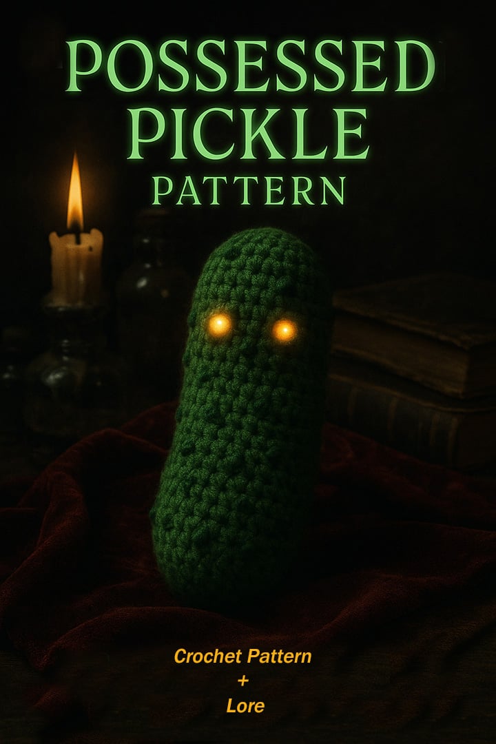 artistic rendering of the crochet pickle