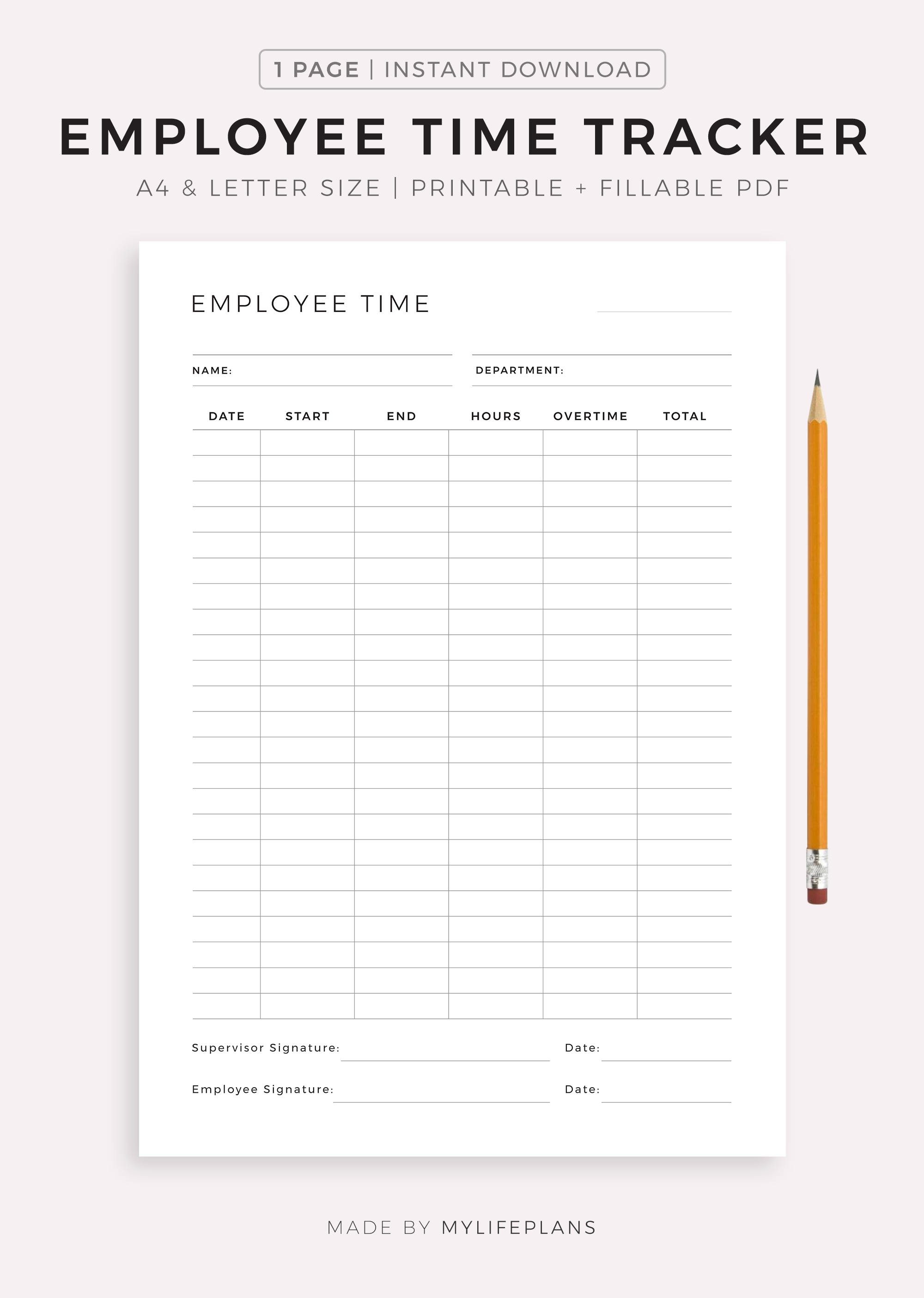 Work Tracker Worksheet.pdf Employee Time Tracker Printable, Working Hours Tracker, Work Time Log ...
